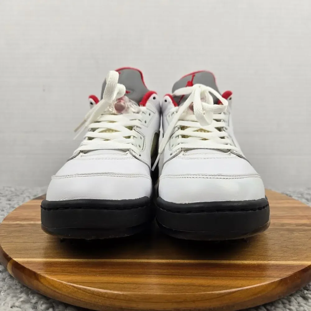 Jordan 5 Retro Low Golf Fire Red Silver Tongue Casual Sneaker Mens 8 CU4523-100